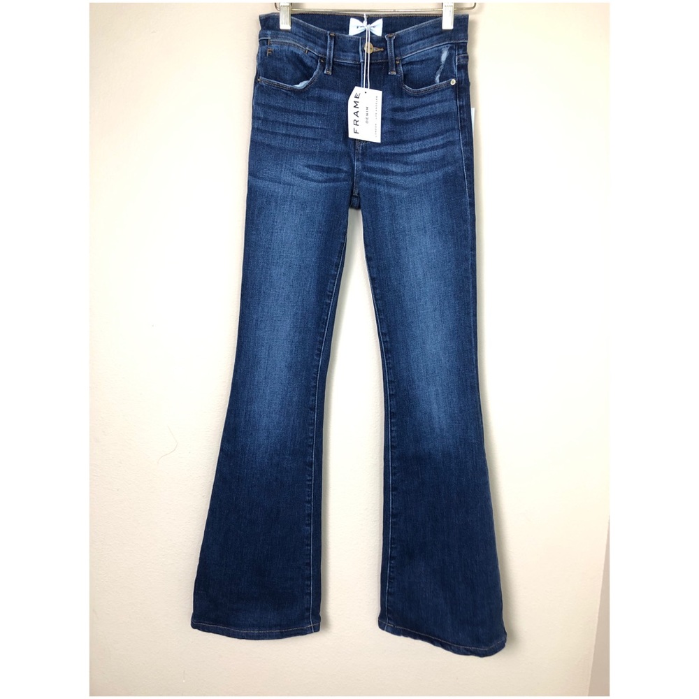 Frame Denim Women's Dark Blue Flared Jeans
